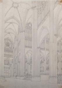 WILD Charles 1781-1835,Transept of the Church of St Ouen at Rouen,1815,John Nicholson GB 2017-10-11