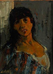 WILD Ernst 1924-1985,Portrait einer jungen Frau,1951,Zeller DE 2021-06-23