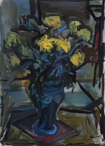 WILD Tony 1941,FLOWERS IN A BLUE VASE,Ross's Auctioneers and values IE 2021-02-24