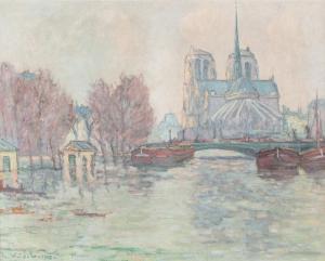 WILDER Andre,Vue de la seine à Paris auprès de Notre Dame,1910,Lombrail - Teucquam 2023-12-18