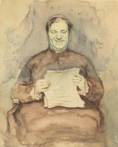 WILES Irving Ramsay 1861-1948,Smiling cleric reading a letter,1884,Bonhams GB 2024-03-12