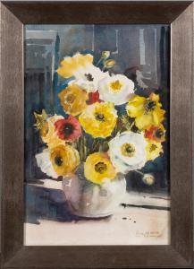 WILES Lucy Mary 1920-2008,still life of flowers,Ashbey's ZA 2023-02-24