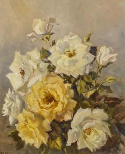 WILES Lucy Mary 1920-2008,Still Life Roses,5th Avenue Auctioneers ZA 2023-07-23