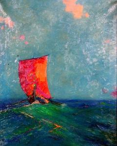 WILHELM Arthur L 1881,red sails on rough waters,Bonhams GB 2005-09-18