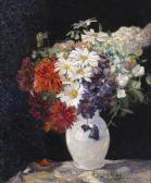 WILHELM JAGER Franz 1861-1928,Summer Flowers in a vase,Palais Dorotheum AT 2011-02-15