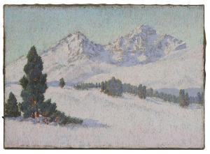 WILHELM PFAHLMER Hugo 1885-1955,A snowy mountain landscape,Sworders GB 2023-10-17