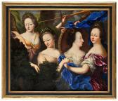 WILHELMINA VON KÖNIGSMARCK AMALIA 1663-1740,ALLEGORISKT SJÄLVPORTRÄTT,Bukowskis SE 2009-05-26