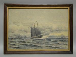 WILHELMSEN C,SEASCAPE WITH SHIP,1922,Potomack US 2010-04-26