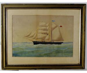 WILKINSON E 1800-1900,Swan - Masted Vessel off a Coast,Keys GB 2016-05-26