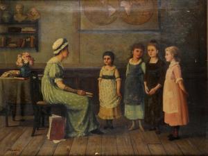 WILKINSON Edward Clegg 1800-1900,IN THE SCHOOLROOM,1880,Mellors & Kirk GB 2013-03-06