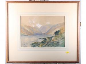 WILKINSON H R,view of Ullswater with two figures on the bank,Jones and Jacob GB 2017-02-08