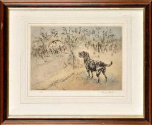 WILKINSON Henry 1921-2011,A BLACK LABRADOR WATCHING A SNIPE,Anderson & Garland GB 2014-12-02