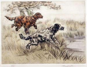 WILKINSON Henry 1921-2011,Gun Dogs by a River,Keys GB 2012-12-14