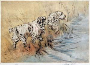 WILKINSON Henry 1921-2011,Springer Spaniels by Water’’s Edge,Keys GB 2012-12-14