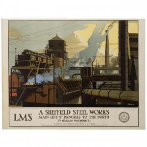 WILKINSON Norman 1878-1971,A Sheffield Steel Works,1930,Bonhams GB 2025-04-01