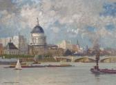 WILKINSON Norman 1878-1971,Barges and tugs on the Thames before St. Paul's Ca,Christie's 2004-05-26