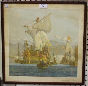 WILKINSON Norman 1878-1971,Spanish Galleons,20th century,Tooveys Auction GB 2018-02-21