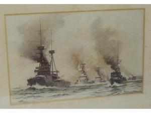 WILKINSON Norman 1878-1971,War ships under full steam,Tamlyn & Son GB 2015-11-24