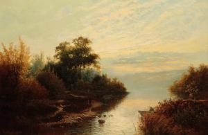WILKINSON R.E 1800-1900,Sunset on the River Dart,Duke & Son GB 2019-04-26