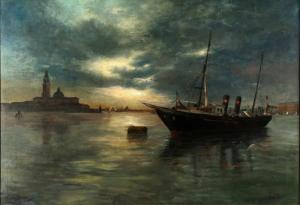 WILL August 1834-1910,Veduta di Venezia, notturno,Capitolium Art Casa d'Aste IT 2018-10-17