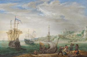 WILLAERTS Adam,A rocky coastal landscape with a fish market and t,1618,Venduehuis 2023-11-14