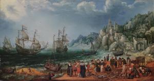 WILLAERTS Adam 1577-1664,Dutch Ships off a Rocky Coast,Sotheby's GB 2024-02-01