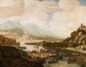 WILLAERTS Adam 1577-1664,Marina con paisaje holandés,1655,Duran Subastas ES 2022-10-25