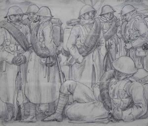 WILLATS Percy S 1913-1936,Soldiers resting,1917,Peter Wilson GB 2016-10-27