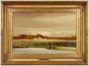 WILLCOX WILLIAM H 1831-1921,Skating on the Schuylkill,1875,Brunk Auctions US 2019-01-26