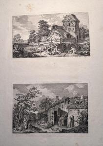 WILLE Johan Georg 1715-1808,Paysage au puits et paysage à la chaumière,Libert FR 2023-07-06