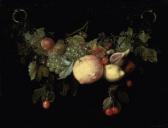 WILLEBEECK Petrus 1632-1652,A swag of lemons, plums, cherries, redcurrants, a ,Christie's 2010-11-04