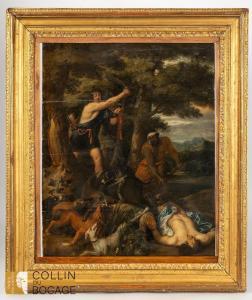 WILLEBOIRTS Thomas Bosschaert 1613-1654,La chasse au sanglier,Delorme-Collin-Bocage FR 2024-03-22