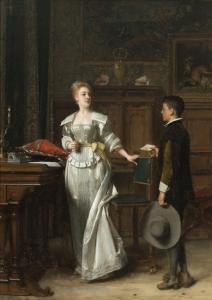 WILLEMS Florent 1823-1905,The love letter,De Vuyst BE 2023-05-20