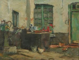 willems jean 1910,Inner court with water pump,Bernaerts BE 2009-09-21