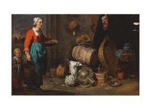 WILLEMSENS Abraham 1627-1672,A maid in a barn interior,Palais Dorotheum AT 2022-12-19
