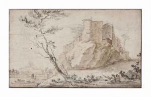 WILLEMSZ Jan 1605-1663,An Italianate landscape with buildings on a bluff,Christie's GB 2015-05-13