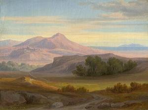WILLERS Ernst,Sizilianische Landschaft mit Blick auf den Monte C,1843,Galerie Bassenge 2017-12-01
