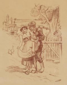 WILLETTE Anne 1900-1900,Baiser volé,Dogny Auction CH 2017-04-04
