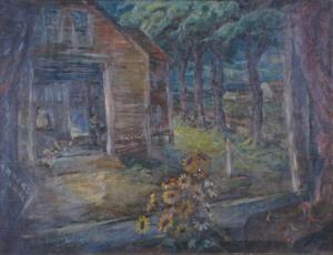 WILLETTE Charles E 1899-1979,Farm View from Window,Wickliff & Associates US 2017-09-16