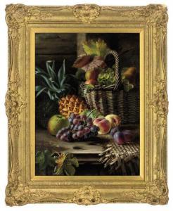 WILLEY H,Grapes, plums, apples, a pineapple and a wicker ba,Christie's GB 2010-08-17