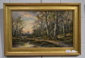 WILLIAM S 1800-1900,A river, woodland scene,Tennant's GB 2016-03-05
