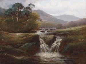 WILLIAMS A.A 1800-1900,A Highland stream; and Cattle watering in a river ,Christie's GB 2004-03-04