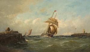 WILLIAMS A.A 1800-1900,Rigged vessel coming into harbour,1883,Bonhams GB 2008-06-12