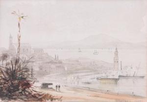 WILLIAMS A. E,Harbour scene Gibraltar,1873,Burstow and Hewett GB 2016-05-25