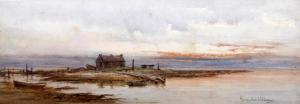 WILLIAMS Alexander 1846-1930,Coastal scene, low tide with boat house,Bonhams GB 2012-09-04