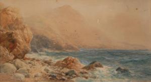 WILLIAMS Alexander 1846-1930,R.H.A  Easterly Gale, Red Rock, Howit,Bamfords Auctioneers and Valuers 2017-01-17