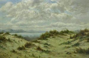 WILLIAMS Benjamin 1868-1920,Aberdovey beach, looking out from the dunes,1900,Moore Allen & Innocent 2018-07-20