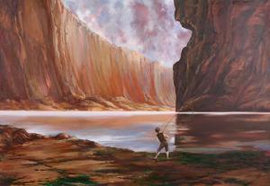WILLIAMS Caroline Marsh 1945,Riverbank Painting,1989,Leonard Joel AU 2022-02-23