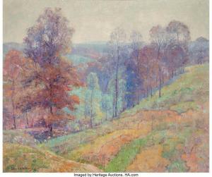 WILLIAMS Edward K 1870-1950,View from the Valley, Autumn,1932,Heritage US 2023-11-21