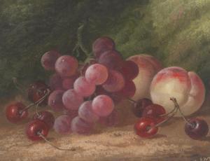 Williams Elizabeth 1844-1889,Still life with grapes, cherries and peaches,Aspire Auction 2016-05-28